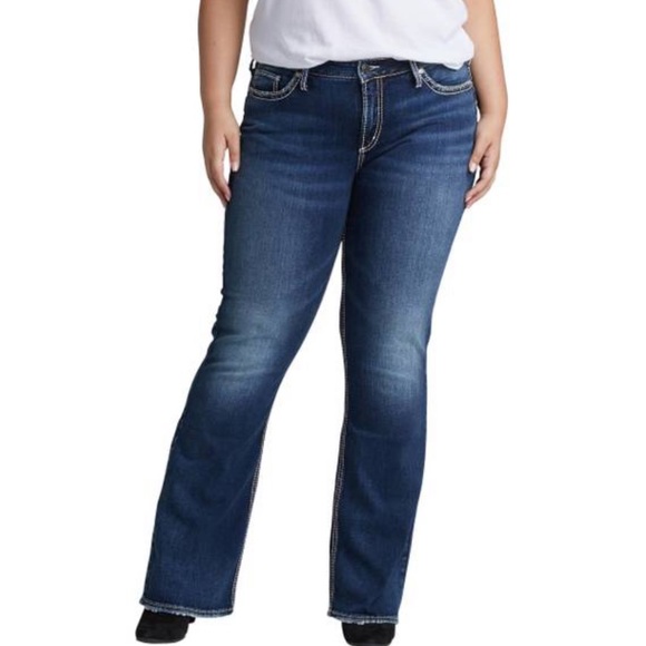 Silver Jeans Denim - Silver jeans suki bootcut jeans dark wash stretch